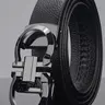 2026 New Arrival Men's PU Leather Belt, Automatic Buckle Business Casual Belt, All-Season Textured Design Men's Belt, Belt with Buckle