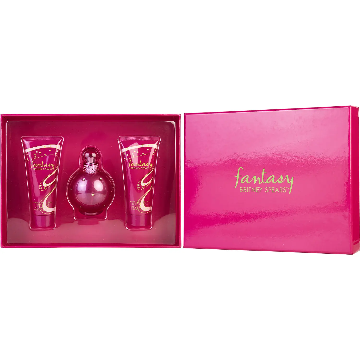 Fantasy Britney Spears Set-Eau De Parfum Spray 3.3 Oz & Body Souffle 3.3 Oz & Shower Gel 3.3 Oz For Women Fantasy Britney Spears Set-Eau De Parfum Spray 3.3 Oz & Body Souffle 3.3 Oz & Shower Gel 3.3 Oz For Women