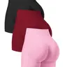 GOECI Women's Solid High Waist Spandex Sports Shorts - Soft, Stretchy, 4-Way Stretch, Breathable, Fitted Tight Fit Activewear for Indoor Gym, Outdoor Wear