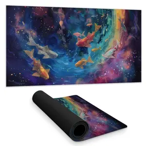 Conscious Sales C1DM1531GJ6MHY 16 x 32 in. Milky Wave Blue Desk Mat - Stylish Home Decor for Workspaces