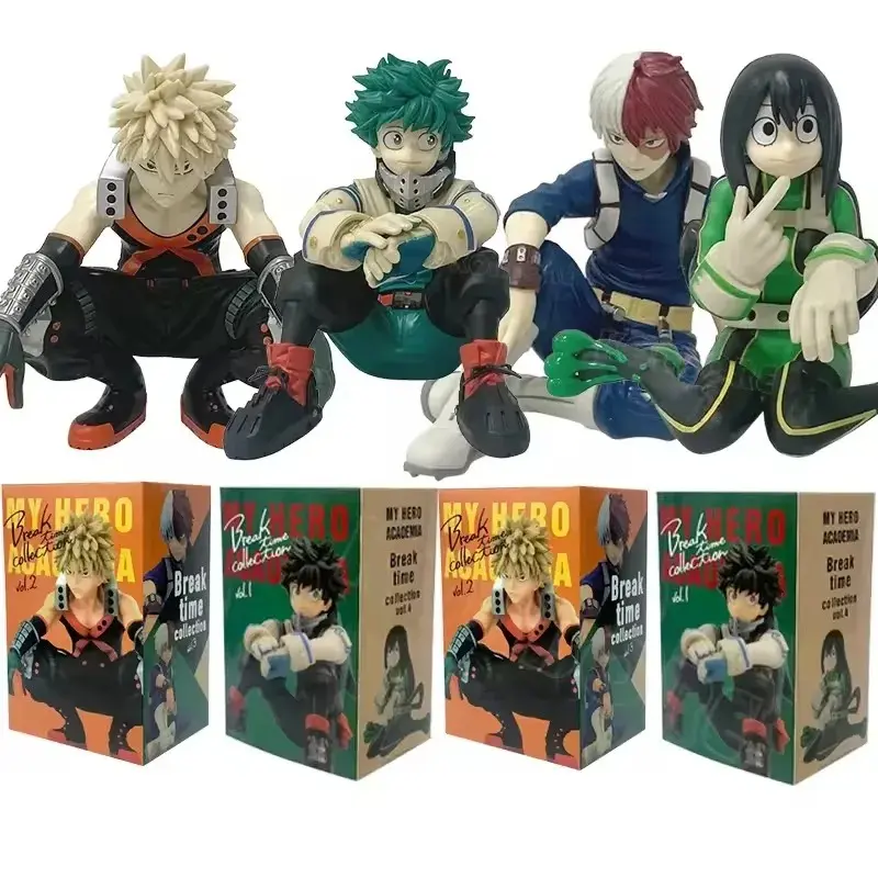 My Academia Anime Action Figure Set - Midoriya Izuku Bakugou Katsuki Todoroki Shoto Asui Tsuyu PVC Collectible Model Toys