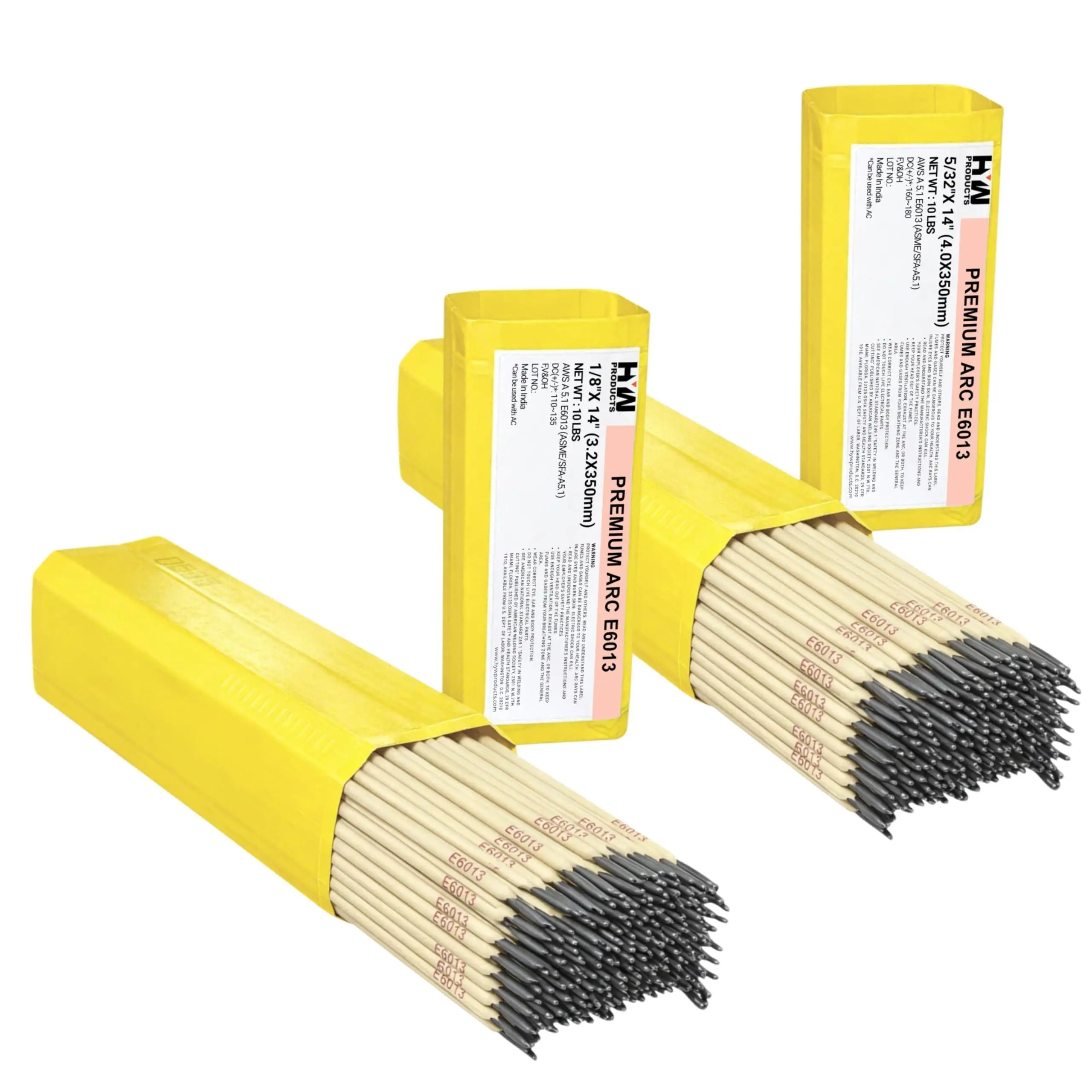 E6013 Premium Arc Stick Electrodes - 5/32in, 14in Welding Rods for General Maintenance Welding on Metal, 10-lb Box, 2PK with Dependable Arc Stability, Minimal Spatter