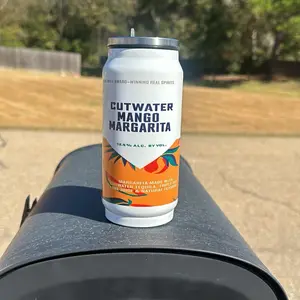 Cutwater Mango Margarita 12oz Can Tumbler with Award-Winning Real Spirits 12.5% ALC BY VOL Straw Lids Drinkware Beverage