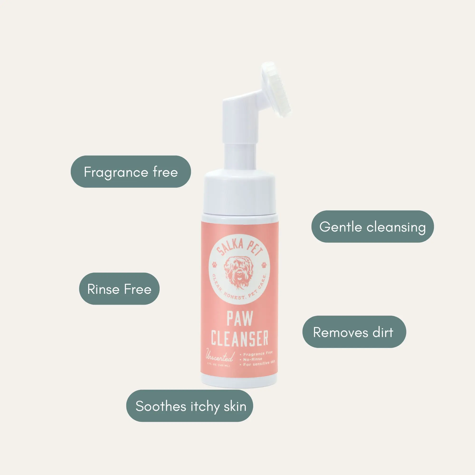 Rinse-Free Dog Paw Cleanser Cleaner