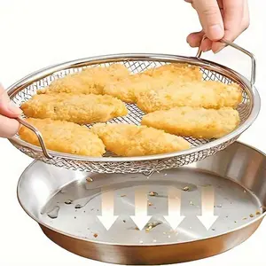 tainless Steel Filter Tray,Reusable Round Mesh Basket,Frying Grilling,Kitchen Strainer,Fruit vegetable water filter basket