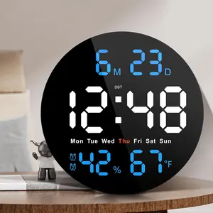 [Spring Savings] 10" Round USB LED Digital Clock with Countdown Timer, Temperature, Remote Control, Sleep Mode & Auto-Dimming