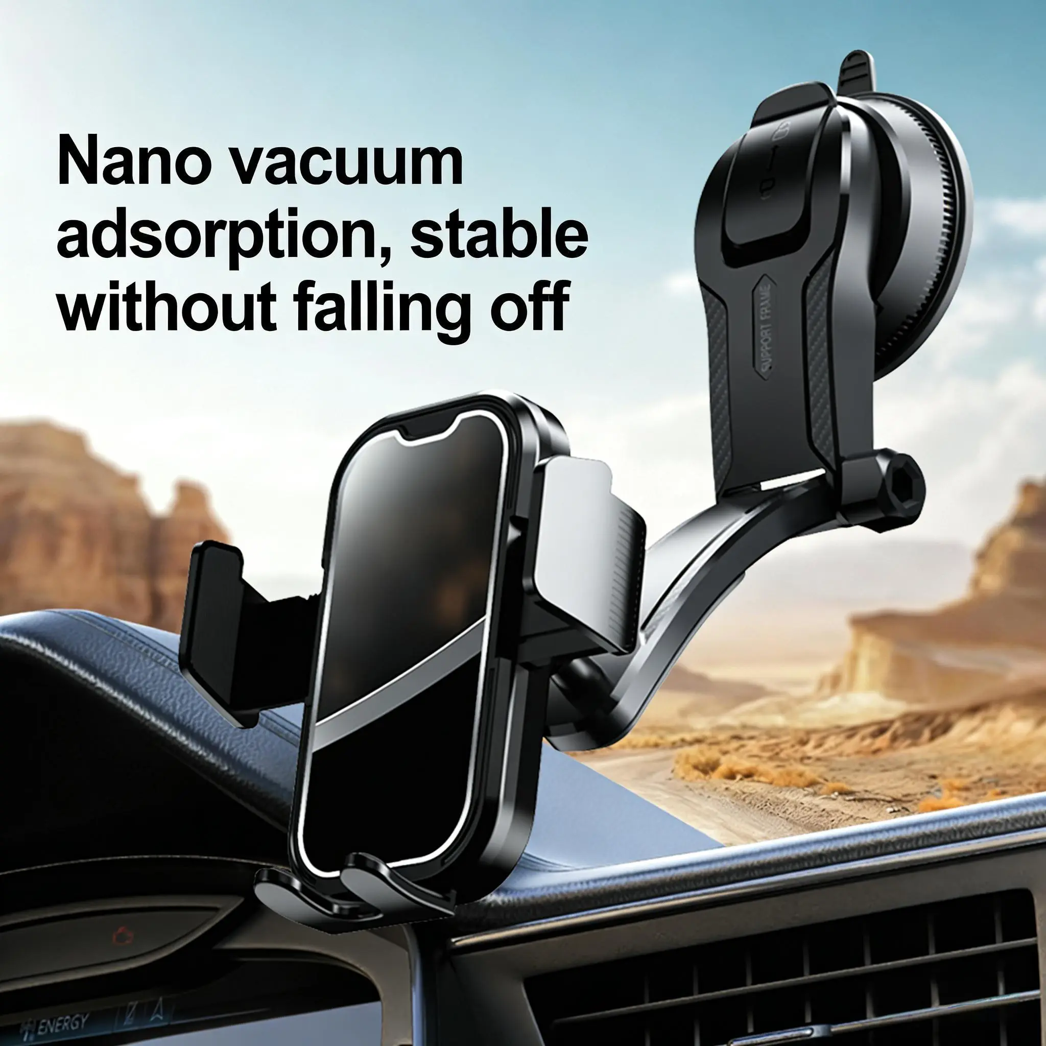 Car Phone Holder 2026 Ultimate Phone Holder for Your Car Windshield Dashboard Cell Phone Car Mount with Patent & Safety Certs for iPhone Samsung Android