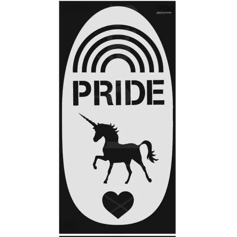 Stencil1 - Pride Makeup Stencil Durable Quality Reusable Stencils United States Stencil America for Parades, Parties and More!