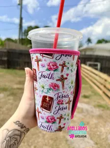 Jesus & Faith Cup Koozie (1ct) EXCLUSIVE