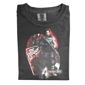 The Resident Evil Chris Redfield Comfort Color Shirt, Dr. Pepper Collaboration Shirt, Gamer Tee, Vintage Video Game Shirt, Retro Gamer Apparel, Horror Game Shirt