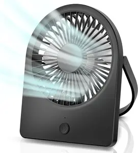 Mothers Day Gift Portable USB Desk Mini FAN, USB-A Corded Powered Small Personal Fan, Foldable Office Desk Accessories for Home, Desktop, 3-speed Hangab