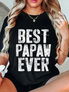 100% Cotton Best Papaw Ever Shirt Men Grandfather Fathers Day T-Shirt