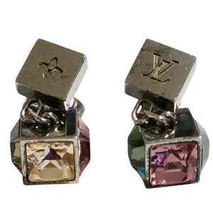 Pre-owned Louis Vuitton Iron Small Leather Goods Boucles d’Oreilles Gamble Visu Earrings