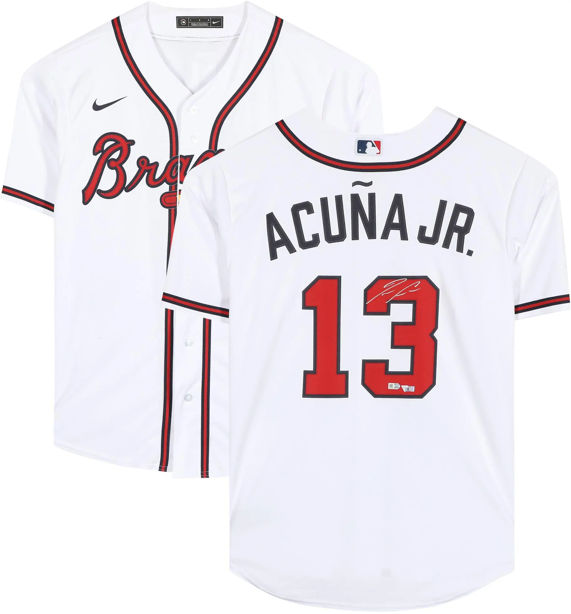 Ronald Acuna Jr. Atlanta Braves Autographed White Nike Replica Jersey - Fanatics Authentic Certified