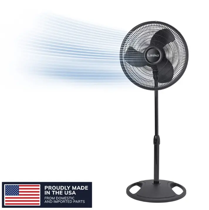 Lasko 16" 3-Speed Oscillating, Adjustable Height, Pedestal Fan S16500