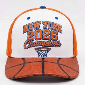 New York Championship Commemorative Hoop Cap with Basketball Brim