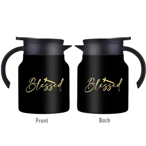 1pc/34oz/1000ml/Insulated Flask,Double Walled Insulated Coffee Pot,Stainless Steel Tea Kettle With Handle And Lid, Thanksgiving Day Gifts, New Year Gifts, Easter Gifts Perfect For Family And Friend Gatherings,holiday party gifts,Christmas Gifts