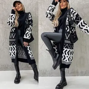 Women's Argyle Sweater Cardigan Jacket