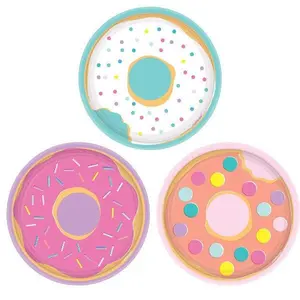 Donut Birthday Party Cake Plates