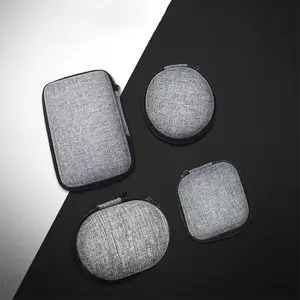 4pcs Multifunctional Eva Headphone Storage Bag, Data Cable Organizer, Dustproof Shockproof, Lightweight Portable, Modern Style
