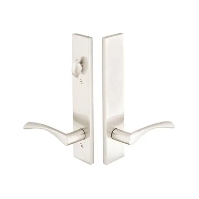 Emtek 17B6ATNLH Multi Point C7 , Non-Keyed American T-turn IS , Fixed Handles , Modern Style , 2" x 10" , Athena Lever , LH