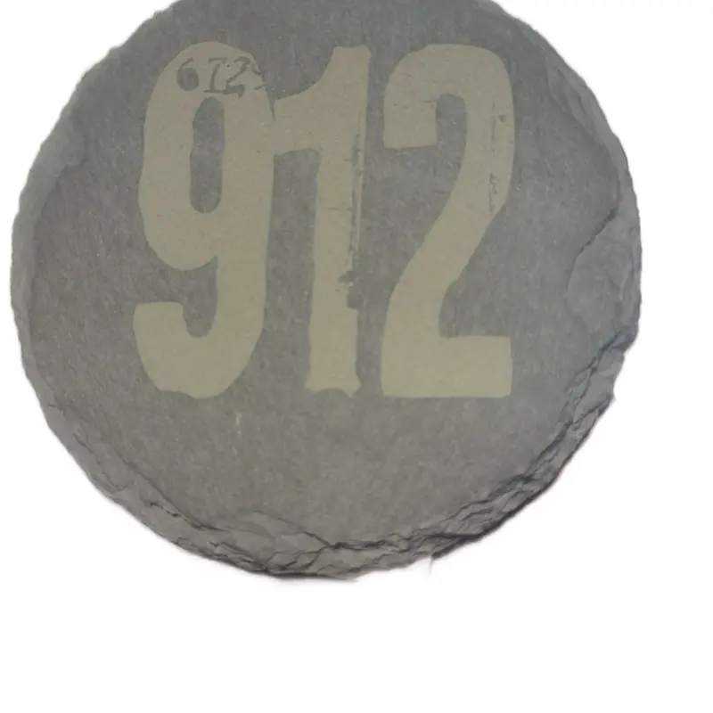 Area Code 912 Custom Laser Engraved Slate Coaster Set of 4 Durable and Stylish Drink Protectors Personalization available