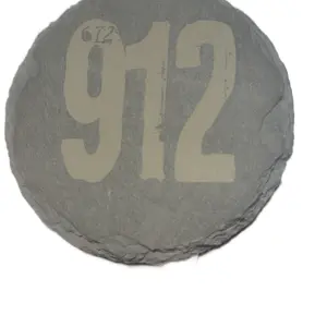 Area Code 912 Custom Laser Engraved Slate Coaster Set of 4 Durable and Stylish Drink Protectors Personalization available