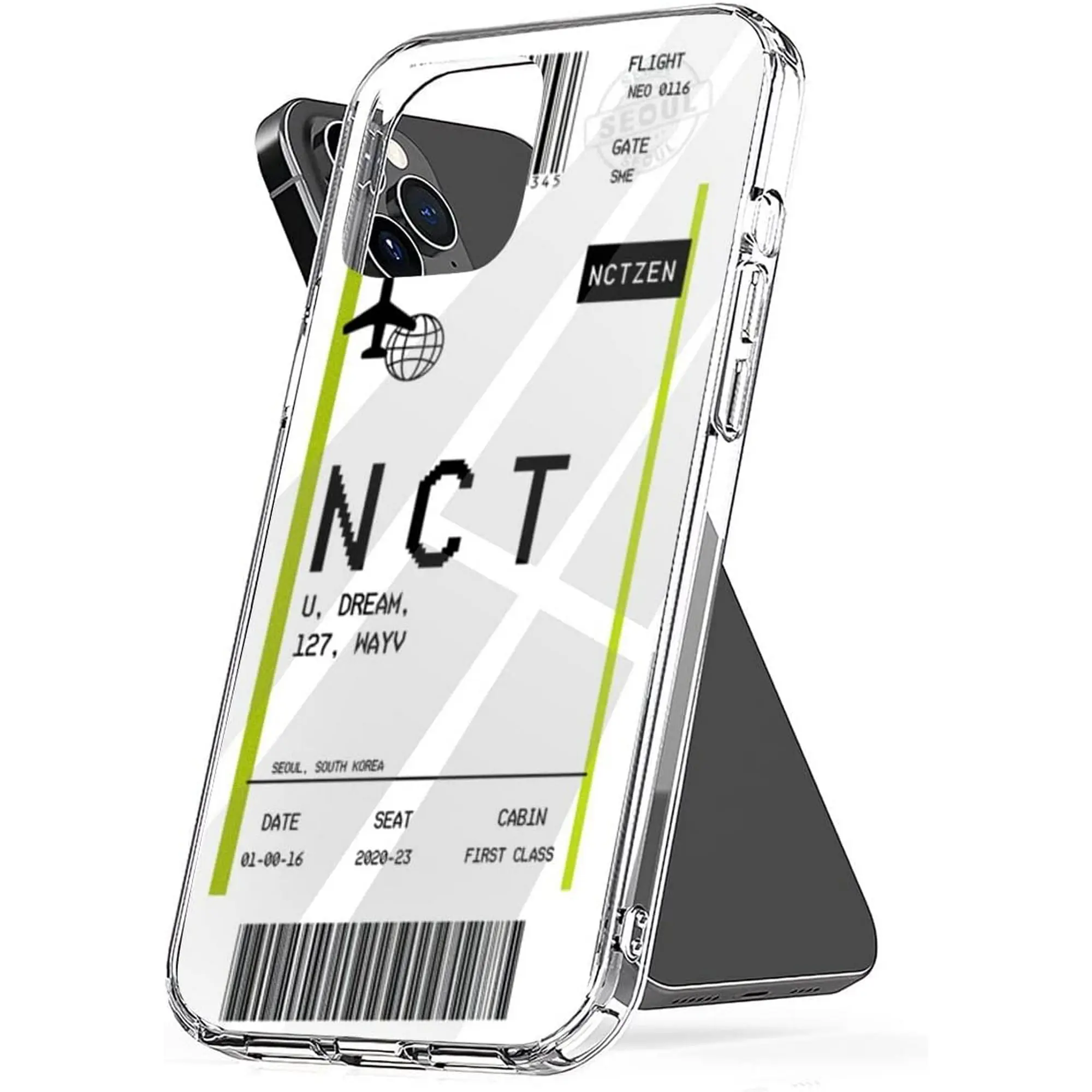 Phone Case Nct Accessories Boarding TPU Pass Cover Shockproof Transparent Compatible with iPhone SE 7 8 X XR 11 12 13 14 15 16 Plus Mini Pro Max Samsung Galaxy Note S9 S10 S20 S21 Ultra Plus Protection Cellphone