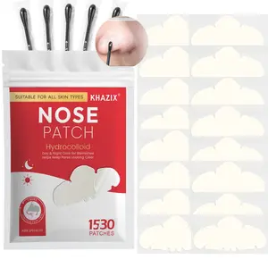 15pcs Deep Clean Nose Patches + 5 Cotton Swabs, Easily Remove Facial Oil, Control Nasal Oil Production, Suitable for All Skin Types