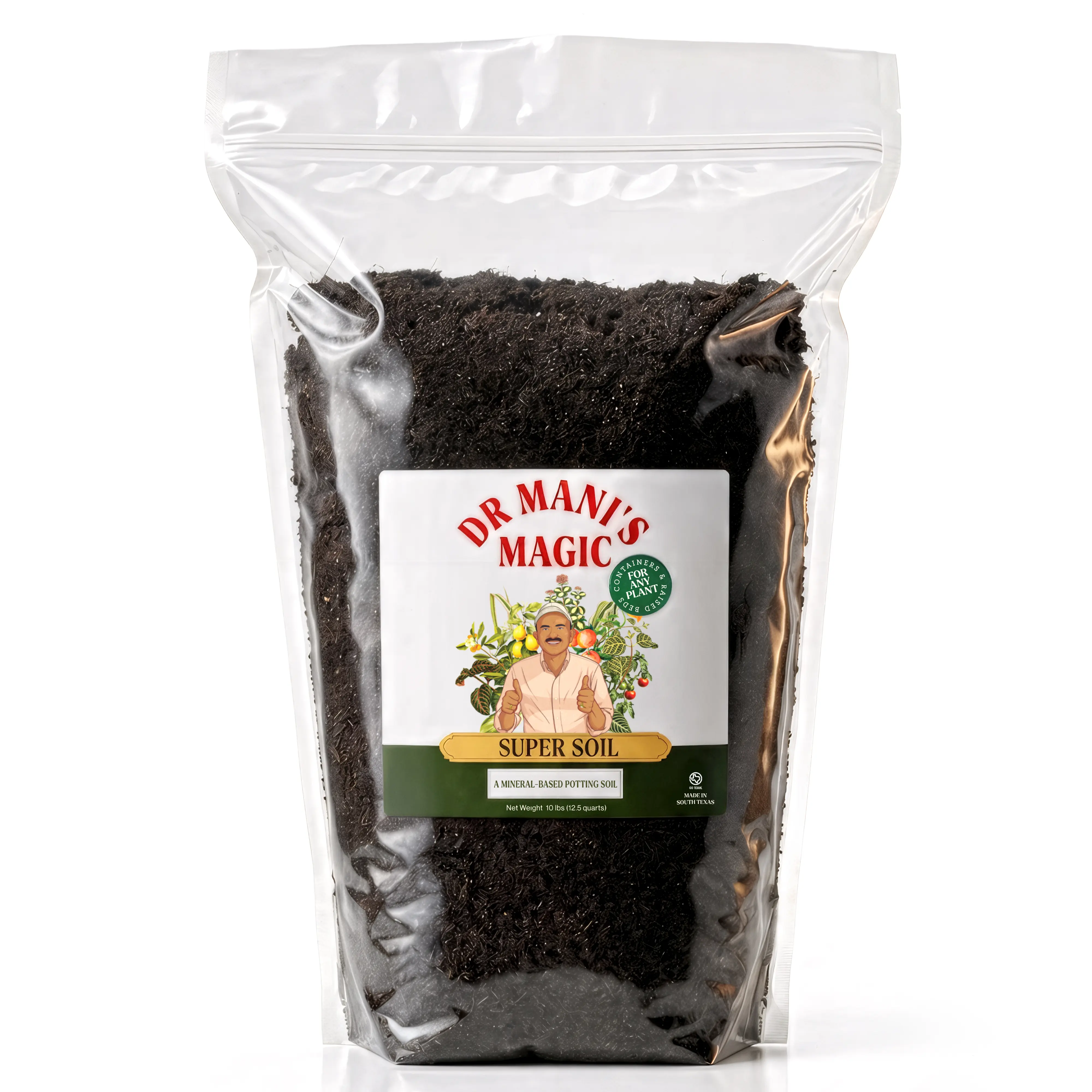 Super Soil | Dr Mani's Magic | 10-lb (12.5 qt) | Real South Texas Sandy  Loam, Live Microbes, Natural Mineral Potting Mix, Indoor Outdoor Container  Gardening - TikTok Shop
