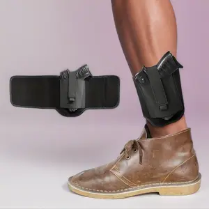 Neoprene Ankle Holster, Unisex Conceal Carry Accessory with Padding for Comfortable Wear, Includes Pouch for 1 Spare Magazine & Extra Elastic Secure Strap, 1 Size Fits Sports & Outdoor Use, One Size Fits