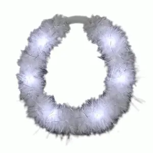 Blinkee  LED White Feather Angel Halo Crown Headband
