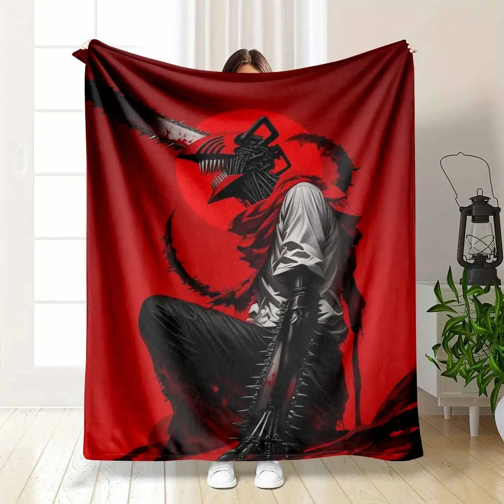 Anime Action Hero Flannel Blanket - Edgy Warrior Print, Ultra-Soft, Breathable, Lightweight, Cozy - Living Room Sofa Lounging, Birthday Gift | summerwins, summervibes, dealsforyou, midyearsale, restock, dealsforyoudays, DFYD, Action Hero Blankets