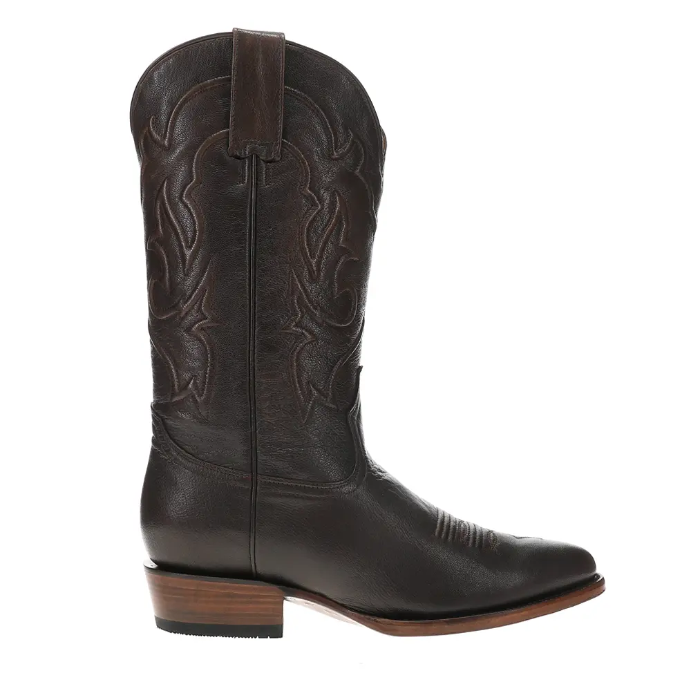 Stetson Mens Carlisle Embroidered Round Toe Pull On  Casual Boots Mid Calf - Brown
