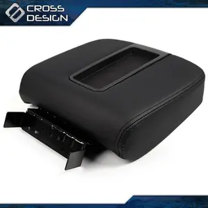 CROSSDESIGN Front Center Console Armrest Lid Fit For 2007-2014 Chevy GMC Silverado Sierra
