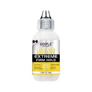 Lace Glue for Wigs 38ML- Strong Hold Transparent Wig Adhesive for Lace Front Wigs Waterproof Hair Bonding Glue for Natural Look Poly Gel Haircare