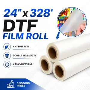DTF Film Roll 24" x 328' (60cm x 100m) Double Side Matte ANYTIME PEEL