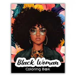 Variety with Black Women Coloring Book: 50 Coloring Pages of Beautiful Black Women for Adults: African American Women Portraits awesome book
