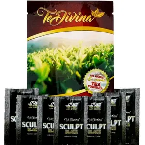 Kit Bomba Semana=l 1 sobre de te divina+ 7 sobres de Café Sculp Black