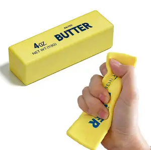Ultra soft, sticky butter bar squishy toy! Slow-rising action and realistic texture deliver satisfying squishes, perfect for stress relief, fidgeting, and gifting for all ages.