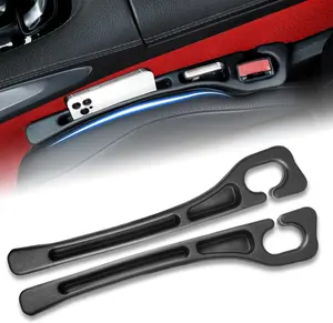 Universal Car Seat Gap Filler Organizer - PU Leather Car Gap Storage with Multiple Pockets, Drop Design for Phone, Keys, Cards & Small Accessories