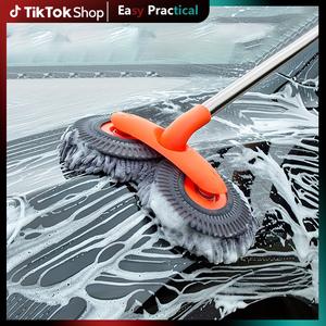 #Summervibes 43'' Long Handle Car Wash Mop, Detail cleaning, 3X Fast Clean, Retractable Aluminum Alloy Pole, Soft Chenille Material, Avoid Scratching, Suitable for Car, Truck, SUV and Home Cleaning-Car Wash Accessories! Car Care Tool! Fathers Day Gift!