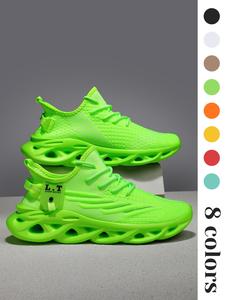 men's sporty lace up blade sole mesh low top athletic shoes, casual breathable lightweight running shoes, designer shoes fashionable sneakers for daily wear, trending shoes trainers for men, workout sneakers