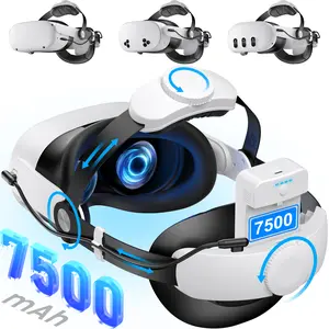 ESYWEN 7500mAh Battery Head Strap for Meta Quest 2 & 3 – Adjustable Comfort Headband with Extended Playtime, 45° Hinge, Washable Padding & Built-in Power Bank for VR Gaming