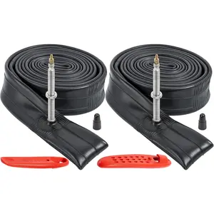 2 700c Bike Tubes 700x25/32c With Tire Levers Fv60mm Presta Valve 25/32-622 Bicycle Compatible 700x25c 700x28c 700x30c 700x32c Road City Inner