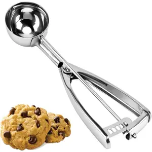 Ice Cream Scoop, Cookie Scoop, 18/8 Stainless Steel Cookie Scooper, Cookie Scoops for Baking, 3Tbsp/45ml/1.5oz Cookie Dough Scoop, Ice Cream Scooper with Trigger Release, Cookie Scooper for Baking...