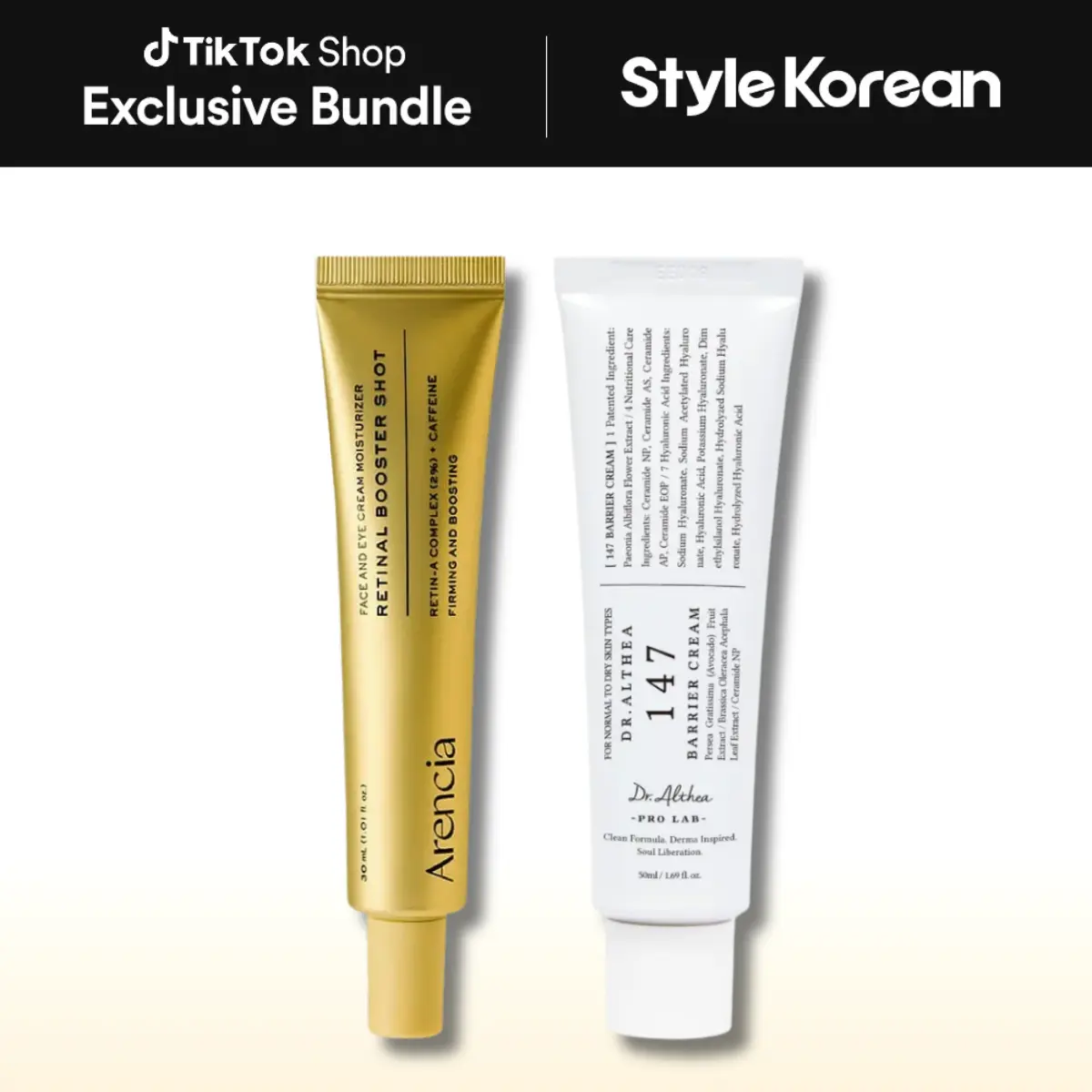 [StyleKorean] Retinal + Barrier Essential Duo | Retinal + Ceramide + Panthenol for Rough Texture, Fine Lines & Weakened Skin Barrier | Korean Skincare
