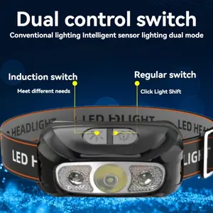 Head  Lamp  super bright Flashlight Rechargeable LED Headlamp with 3 Modes, Motion Sensor, HeadLight for Camping, Fishing, And Repairation USB Charging, Hands-Free Lighting,Modern Headlamp,Durable Headlight, Camping Accessories  High Performance