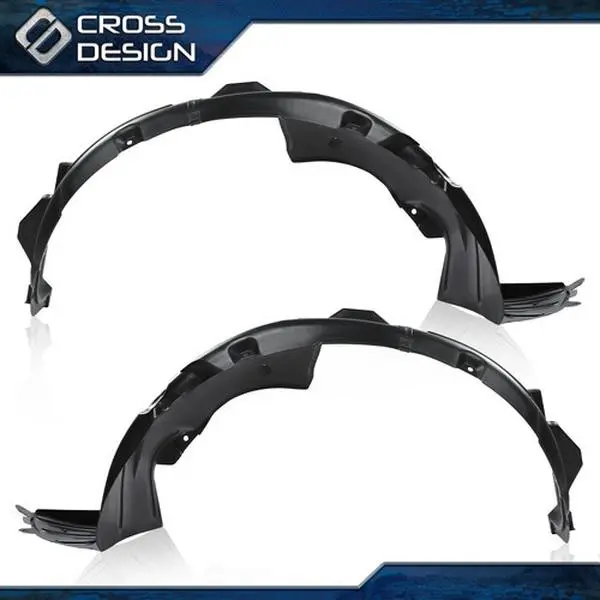 CROSSDESIGN Front Splash Shields, Durable Construction for 2010-2012 Hyundai Genesis Coupe 2.0T/3.8 Grand Touring, LH&RH Fender Mud Flaps, Defends Against Dirt, Mud, Water, Cross Design, Assembly Required