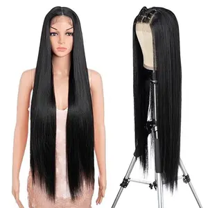 Style Icon 36” Super Long 13x4 Lace Synthetic Wig Easy-360 Lace Frontal Wigs Free Part Lace Front Wigs with Baby Hair